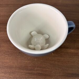 Creature Cups Turtle Coffee Mug Ceramic 11 Oz Blue